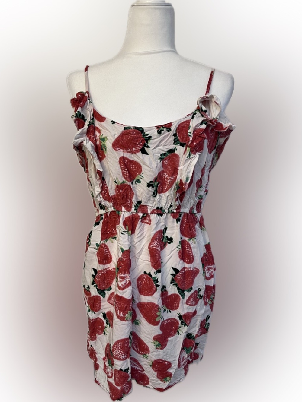 Rue21 Strawberry Spaghetti Strap Dress Size XL